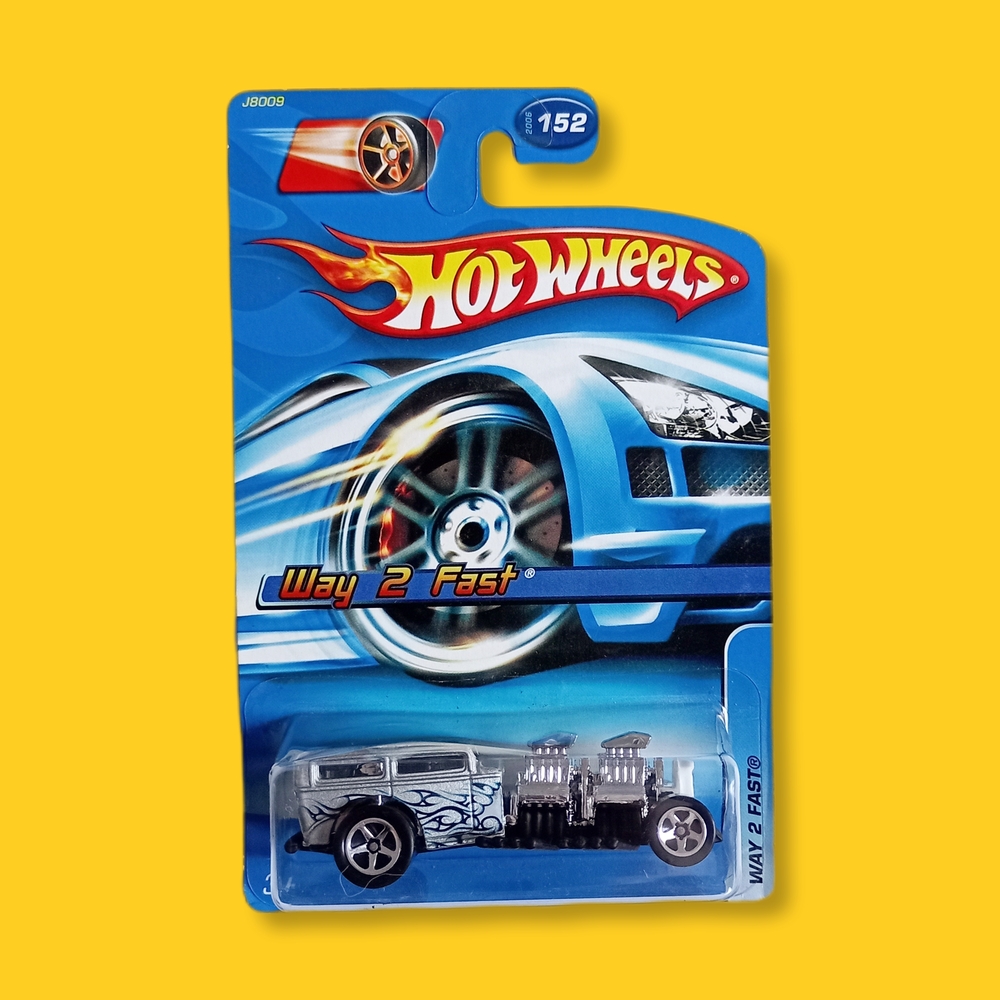 🐸 Hot Wheels 2006 #152 Way 2 Fast Silver NIB